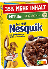 Nesquik Nestlé Nesquik Crunchy Breakfast, Płatki śniadaniowe z czekoladą i pełnymi ziarnami, 1 opakowanie (1 x 330g)