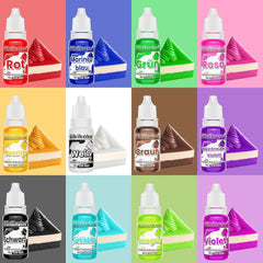 Barwniki spożywcze w płynie lub w żelu, różne rozmiary i kolory Naty Shop