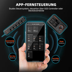 Osuszacz SPIDER FARMER, Osuszacz do roślin 12L z kontrolą wilgotności, Sterowanie aplikacją, Funkcja timera 24-godzinnego do namiotów uprawowych, Elektryczny osuszacz do ogrodów, mieszkań i piwnic