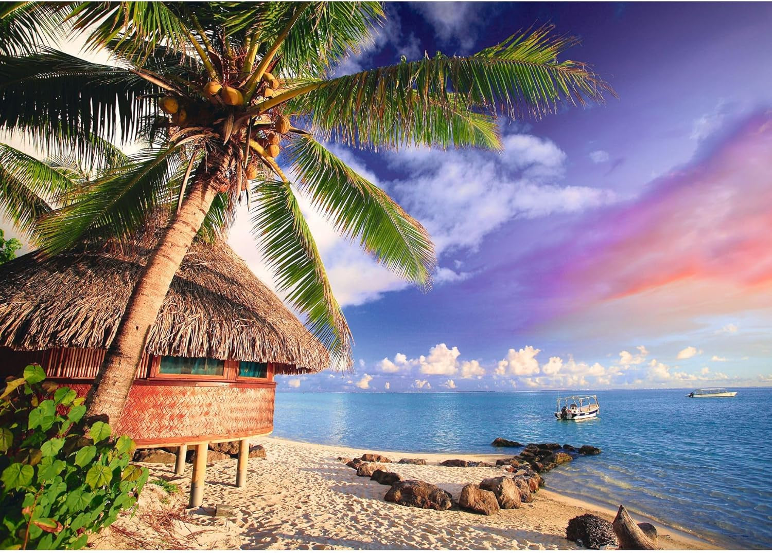 Trefl - Insula Bora-Bora - Puzzle 500 piese - Diy Puzzle cu vedere de vacanță, divertisment creativ, distracție, puzzle clasic pentru adulți și copii de la 10 ani în sus Puzzle Naty Shop