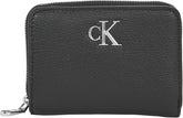 Calvin Klein doamnelor portofel Minimal Monogram Zip Around Klein, negru (negru), o mărime Portofel Femei Naty Shop Titlu implicit