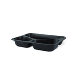 Caserola Termo 3 compartimente si Capac Transparent, Set 10 bucati Catering Nati Shop