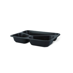 Caserola Termo 3 compartimente si Capac Transparent, Set 10 bucati Catering Nati Shop