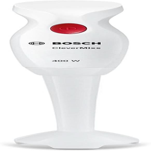 Bosch Stabmixer Clevermixx MSM14000, Abnehmbarer Mixfuß, Ergonomischer Griff, Leichtes Gehäuse, 4-Klingen-Messer, Einfache Reinigung, 400 W, Weiß/Rot Bucatarie Naty Shop