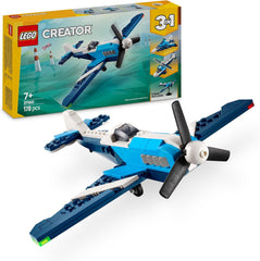 LEGO Creator 3in1 Flieger: Rennflugzeug Spielzeug - Umbaubar in Jet oder Hubschrauber Modell - Fahrzeug Bauset für Jungen und Mädchen ab 7 Jahren - Geschenkidee zum Geburtstag 31160