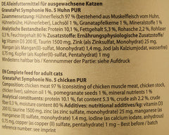 GranataPet Symphony No. 5 Pui Pur, hrană pentru pisici fără cereale și zahăr, file în jeleu natural, hrană umedă delicată pentru pisici, 6 x 200g