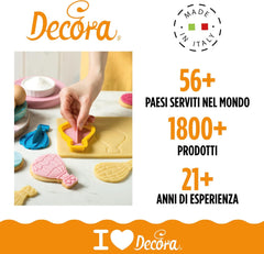 0255035 Decupătoare și markere 3D pentru baloane cu aer cald, din plastic, setul ideal pentru decorațiuni din pastă de zahăr sau pastă de gumă, fabricate în Italia, design original. Pachet de