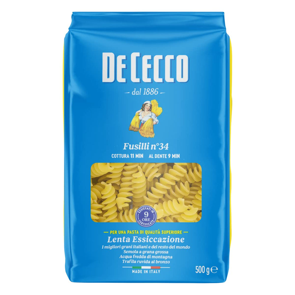 Fusilli 34, Makaron z semoliny Grano duro, 500 g