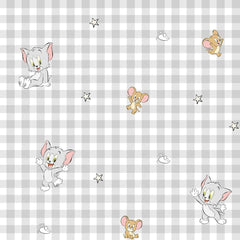 Belum | Plapumă 100% bumbac, model Tom Jerry Vichy, pentru paturi late de 90 cm (90 X 200 cm) Plapumi si pilote Naty Shop
