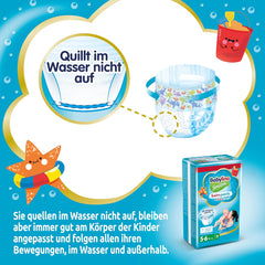 Pieluszki Sensitive Spodnie do pływania, do morza i basenu, rozm. 5-6 (powyżej 14 kg), 84 sztuki