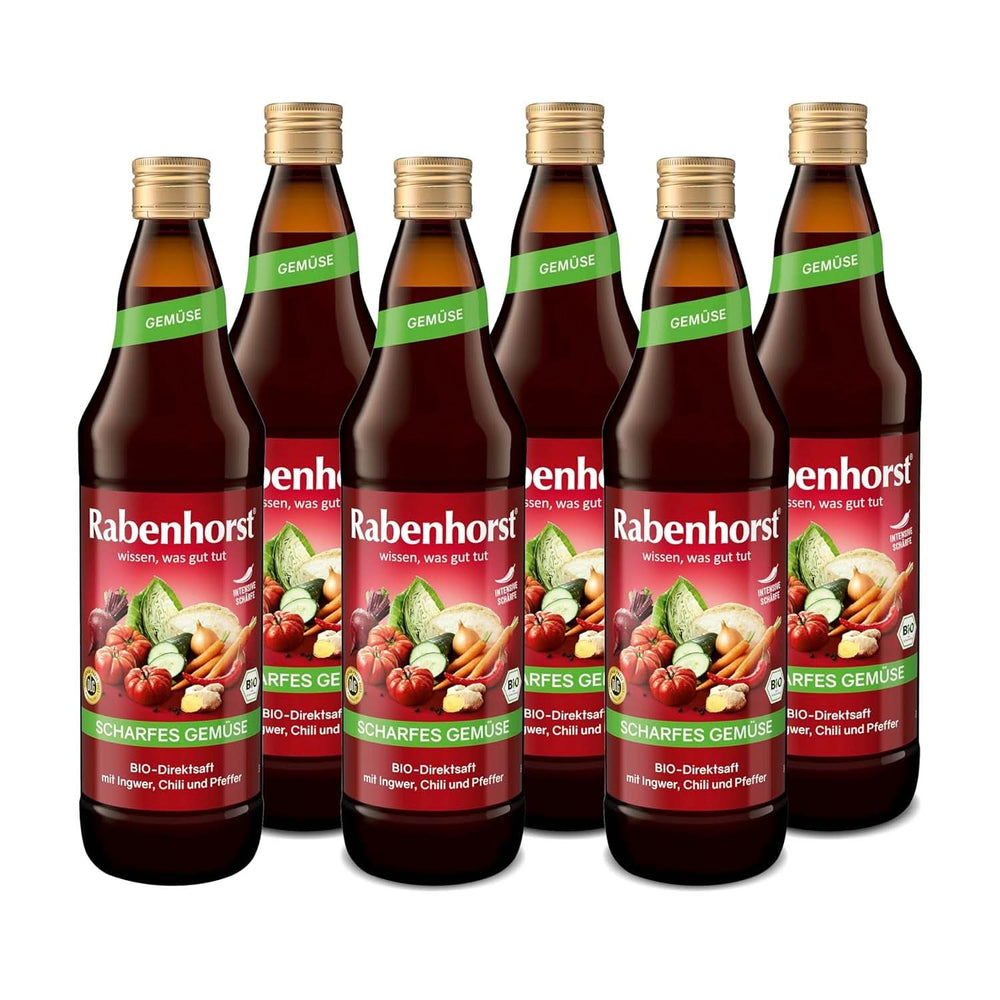 RABENHORST (6 x 700 ml) - Wysokiej jakości sok warzywny z różnych warzyw o intensywnie pikantnym smaku Napoje bezalkoholowe Naty Shop