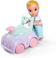 Simba 105733585 - Steffi Love Baby Car, Ankleidepuppe mit Kind, Laufauto, 2-in-1 Funktion, mit Handtasche and Babyzubehör, 12 Teile, 29cm Puppe, ab 3 Jahren
