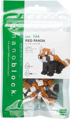 Bandai - Nanoblock - Roter Panda - Czerwona Panda - Mini-Bausteinfigur - Baukastenspiel - Pixel-Tierfiguren-Bausatz Panda - NBC194