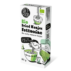 Fettuccine Konjac Shirataki Organic 80g - Niskokaloryczna i niskowęglowodanowa, bezglutenowa, niskowęglowodanowa, odpowiednia dla diet ketonowych, z mąką z tapioki