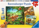 Ravensburger Puzzle pentru copii - 09330 Animale ale Pământului - Puzzle pentru copii de la 5 ani, cu 3X49 piese Puzzle Naty Shop Fotografic