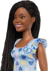 Lalka Barbie Fashionistas nr. 229 z zespołem Downa w sukience Heart, opracowanej we współpracy z Narodowym Towarzystwem Zespołu Downa, HYK14 Naty Shop Dolls