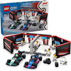 Garaż LEGO City F1 z samochodami wyścigowymi Mercedes-Amg i alpejskimi - Samochód wyścigowy Formuły 1 z 2 kierowcami i 4 mechanicznymi minifigurkami - Prezent dla chłopców i dziewcząt w wieku od 7 lat oraz fanów 60444 Zestawy do budowania Beuche den LEGO-Store Default Title