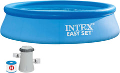 Intex 28122NP - Łatwy zestaw do okrągłego basenu naziemnego, Pompa filtrująca 1250 L/h, 3853 L, PVC, Niebieski, 305x76 cm