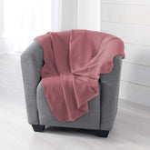 Douceur D'Intérieur, Milou pătură fleece antic roz, 125 X 150 Cm Paturi si Cuverturi Douceur d'Intérieur Roz închis 125 X 150 Cm