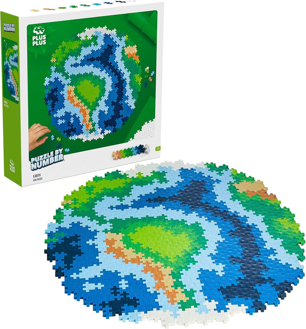 PLUS PLUS Puzzle z klocków Ziemia 800 szt. Globe, Erde