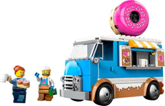 LEGO City Donut Truck — Zabawkowa ciężarówka z jedzeniem z 2 minifigurkami policji — Zabawka konstrukcyjna dla chłopców i dziewcząt w wieku od 5 lat — Pomysł na prezent urodzinowy i świąteczny 60452 Zestawy do budowania Besuche den LEGO-Store