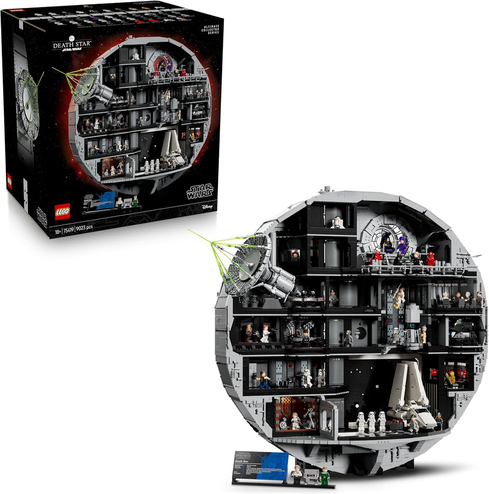 LEGO Star Wars Todesstern - Bauset für Erwachsene - Interaktives UCS-Ausstellungsmodell mit 36 Minifiguren inkl. Luke Skywalker, Han Solo i Darth Vader – prezent dla mężczyzn, kobiet i fanów – 75419