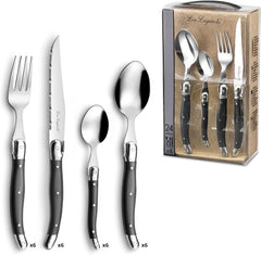 LOU LAGUIOLE TRADITION Zestaw sztućców do steków 24 sztuki Kitchen Naty Shop