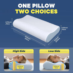 Pernă de gât de răcire pentru ameliorarea durerii de gât, perne din spumă de memorie pentru dormit, pernă cervicală pentru dureri de gât și umăr, pernă de pat ergonomică pernă de susținere a gâtului pentru cei care dorm pe partea din spate a stomacului Perne ortopedice cervicale Naty Shop