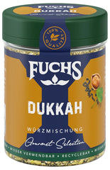 Fuchs Gewürze Gourmet Selection Naher Osten-Afrika – Dukkah Gewürzmischung, nachfüllbarer Gewürz Mix, zum Verfeinern von Fisch und Lamm, wegańskie, 50 g