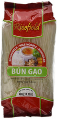 Tăiței de orez Ricefield, vermicelli, 0,8 mm, Bun Gao, pachet de 6 (6 x 400 g)