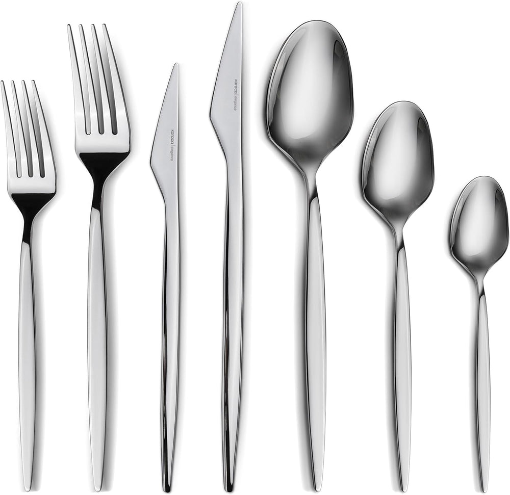 Set de tacâmuri Karaca Thor 84 piese cu cutie, oțel inoxidabil în cutie elegantă Bucatarie Naty Shop