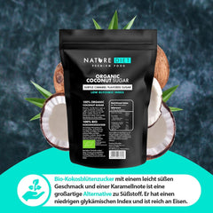 Organiczny cukier kokosowy o smaku karmelowym, 1,5 Kg Słodziki Naty Shop
