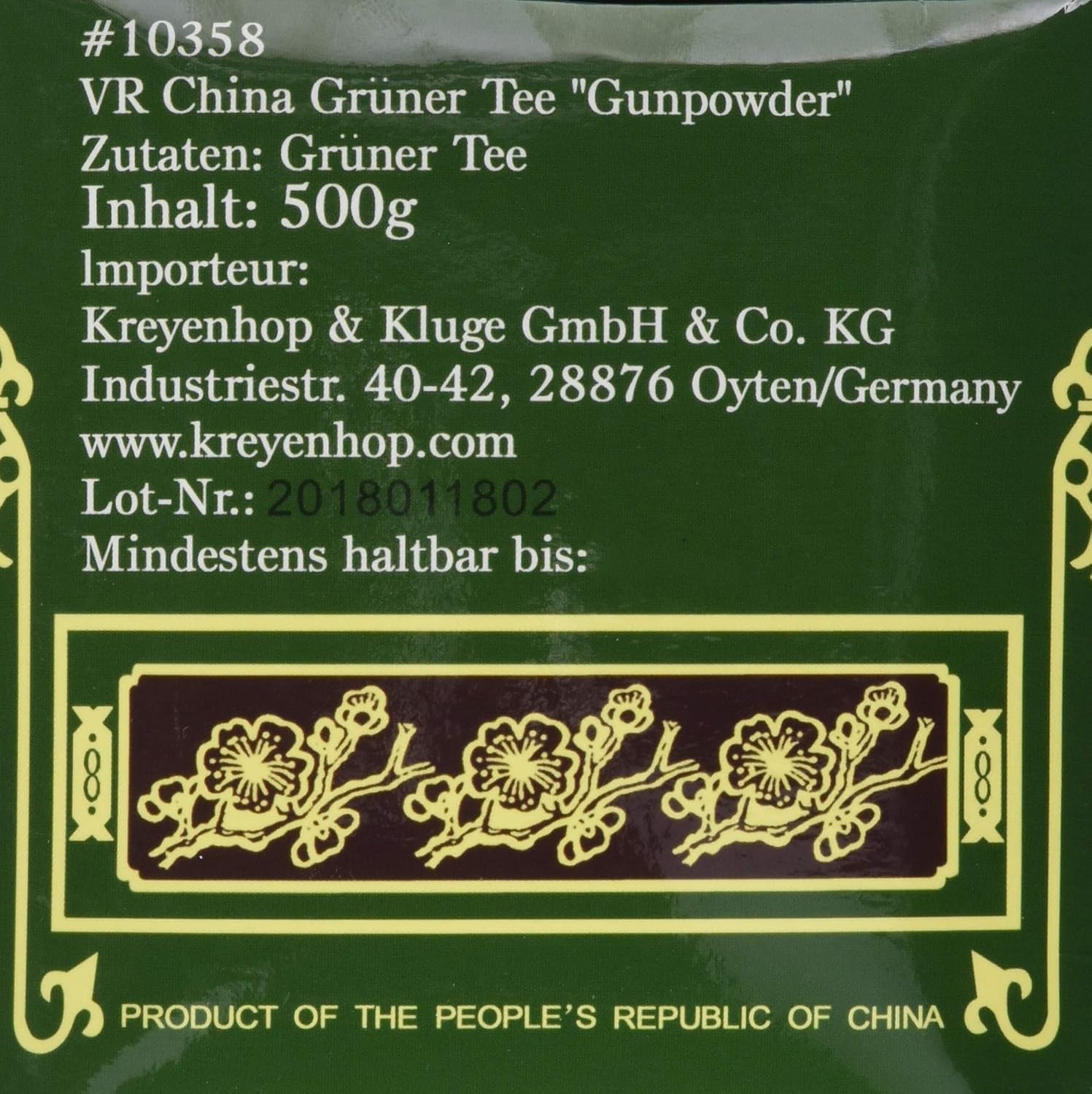 Ceai verde, Gunpowder, Geroll (1 pachet de 500 g)