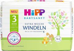 Hipp Babysanft scutece Newborn 1 Carry, pachet de 3 (3 x 24 bucăți) Naty Shop