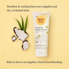 Burt'S Bees® Mama Kojący krem do sutków z kokosem, nagietkiem i witaminą E, 100% naturalny, 1,4 uncji Akcesoria Żywność i karmienie piersią Baby Naty Shop