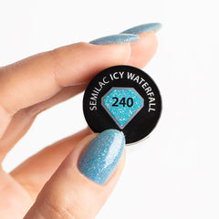 Lakier UV do paznokci Semilac Hybrid 240 Icy Waterfall 7ml, kolekcja Seaqueen