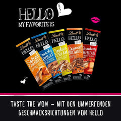 Lindt HELLO Cheesecake cu căpșuni și ciocolată | Baton 100g | Ciocolată cu lapte cu umplutură de cremă de quark cu căpșuni | Baton de ciocolată | Cadou de ciocolată