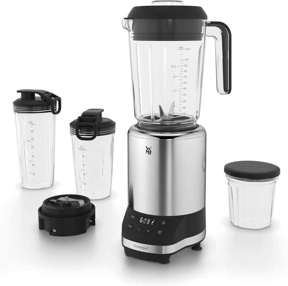 WMF Kult Pro Multifunktionsmixer Hochleistungsmixer, 30 000 U/Min, Smoothie Maker, Mikser stojący, Funkcja kruszenia lodu, 4 Mixbehälter Inkl. Togo-Verschluss Kitchen Naty Shop