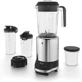 WMF Kult Pro Multifunktionsmixer Hochleistungsmixer, 30 000 U/Min, Smoothie Maker, Mikser stojący, Funkcja kruszenia lodu, 4 Mixbehälter Inkl. Togo-Verschluss Kitchen Naty Shop