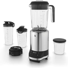 WMF Kult Pro Multifunktionsmixer Hochleistungsmixer, 30 000 U/Min, Smoothie Maker, Mikser stojący, Funkcja kruszenia lodu, 4 Mixbehälter Inkl. Togo-Verschluss Kitchen Naty Shop
