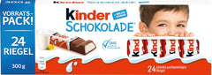 Kinder Chocolate - Nadziewane batoniki mlecznej czekolady - 1 opakowanie zawierające 24 pojedyncze batoniki (24 x 12,5 g).