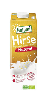 Natumi Bio Hirsedrink Natur, 6 x 1L - Bez laktozy, Wegańskie, Bio, Bezglutenowe, Milchfreie, Milchfreie Alternatywa