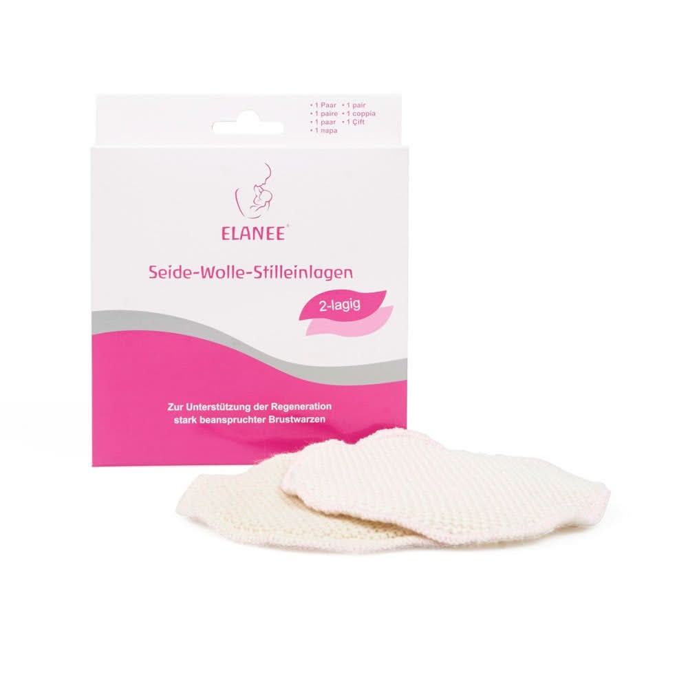 ELANEE Tampoane de alăptare din lână de mătase (2 straturi) - Tampoane de alăptare lavabile manual - Delicate pentru mameloanele foarte folosite Accesorii Hrana si Alaptare Bebe Naty Shop 2 bucăți (pachet de 2)