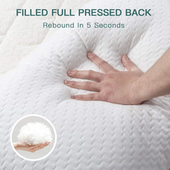 Pernă Bedstory, Pernă de dormit, 2 bucăți, Hipoalergenică, Pernă anti-praf, În jos, Calitate alternativă, Pernă de pat pentru cei care dorm pe spate, stomac și lateral, Dimensiune standard, Lavabilă, 42 X 70 Cm Perne standard Naty Shop