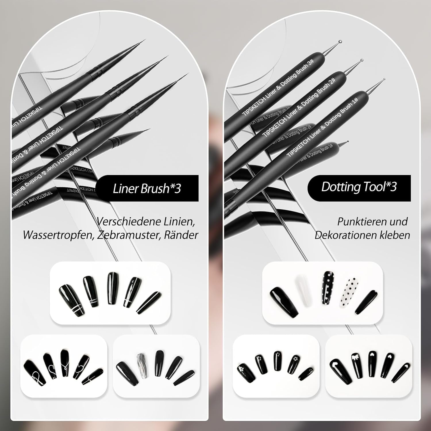 Nagel Pinsel 8 Stück Pinsel Für Gelnägel,Nageldesign Gel Pinsel Dotting Painting Line Pen Für Nagellack Gel Acryl Nagel Pinsel Nailart Kit Acryl Pinsel Fineliner Nägel Selber Machen