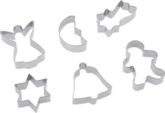 Set de forme pentru biscuiți Westmark, modele asortate, oțel inoxidabil, Crăciun, 6 piese, argintii, 31912260