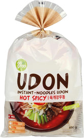 Allgroo Udon Instant Noodles - Pikantna Zupa Udon, szybkie przygotowanie - Zawiera 3 porcje - 1 x 690g