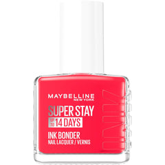 Maybelline New York Super Stay Ink Bonder 490 Hot Salsa Nail Polish - Długotrwały lakier do paznokci zapewniający mocne paznokcie i intensywny kolor, 12,3ml