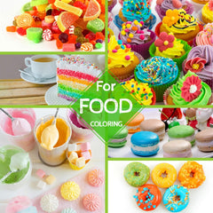 Colorant alimentar - Set de 24 de culori colorant alimentar lichid pentru copt torturi, fursecuri, fondant, macaroane - Colorant alimentar pentru decorarea torturilor, săpunuri DIY, colorant pentru artizanat - 6 ml fiecare
