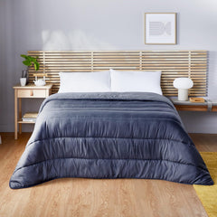 Pikolin Home - Plapumă reversibilă 300 G - Umplutură nordică bicoloră - Pentru pat 135 - Cosy, cald, respirabil, galben muștar, 220 X 220 Cm Plapumi si pilote Naty Shop